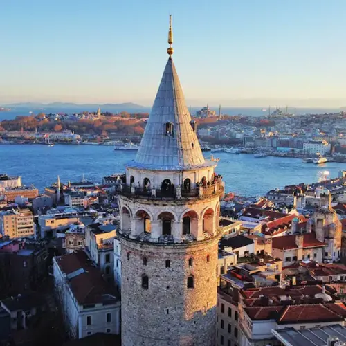 Galata Tower above the rooftops of Beyoğlu